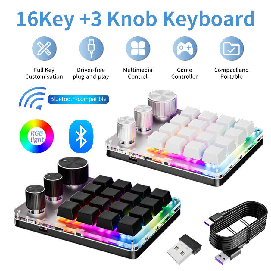 Gaming Keyboard Mini - Programmation sans fil Bluetooth Macro personnalisé