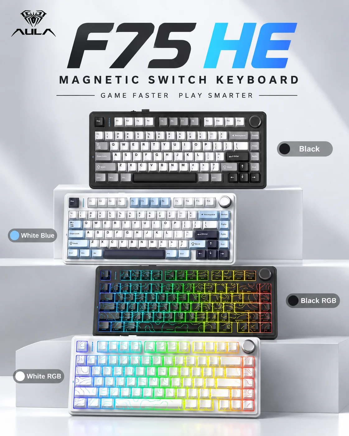 Gaming Keyboard No Rgb - Clavier mécanique de jeu AULA F75