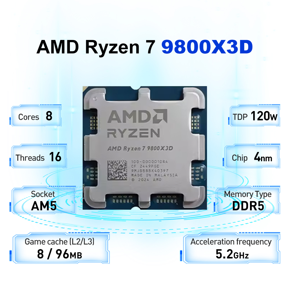 AMD Ryzen 7 9800X3D L3=96M 4NM - Amd Cpu Ryzen 7 avis et prix