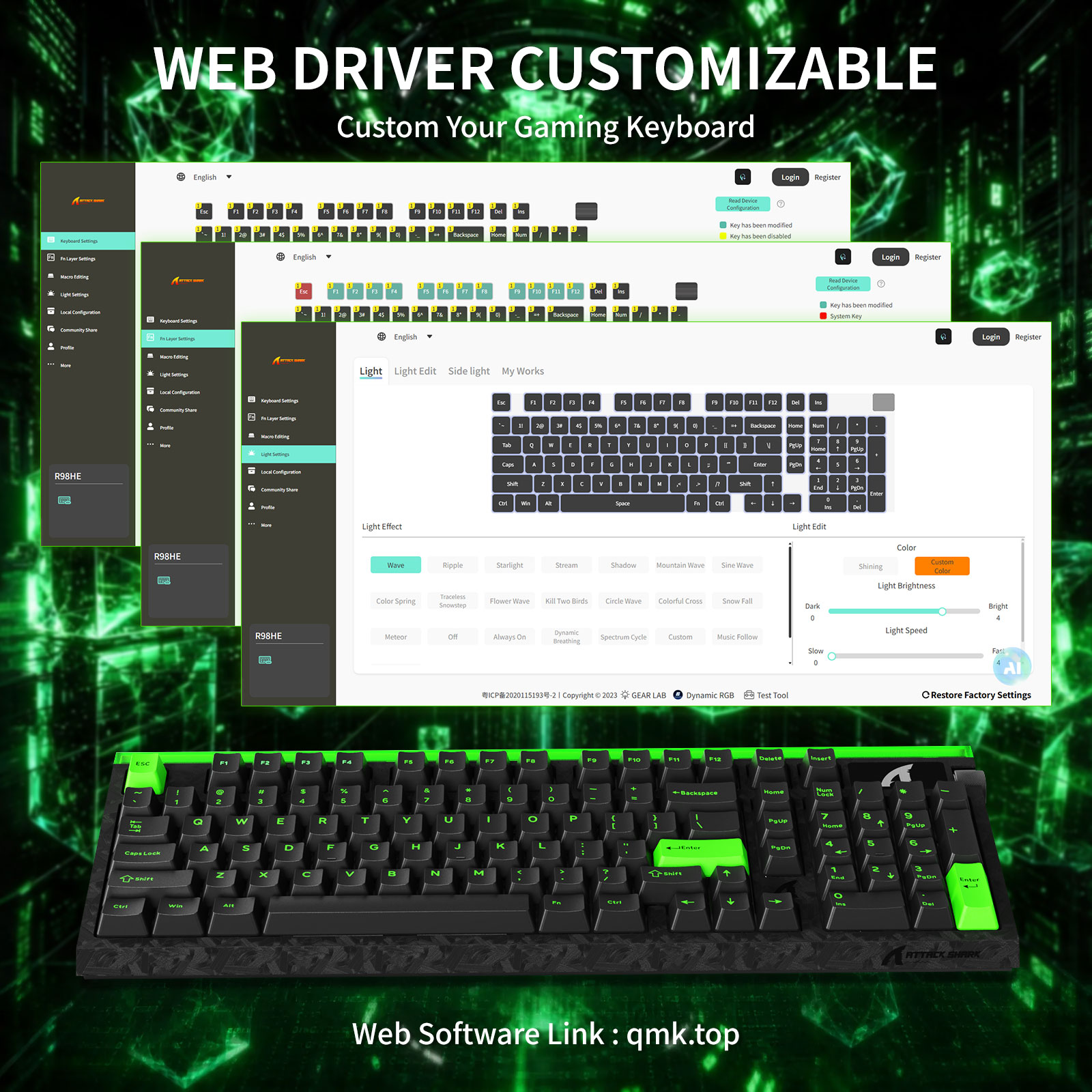 Clavier de jeu filaire à effet - Gaming Keyboard Hot Swappable avis et prix